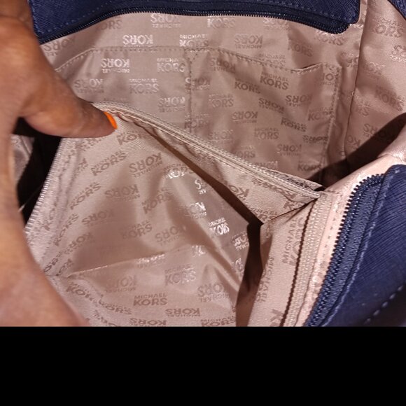 Michael Kors Navy Saffiano Shoulder Bag - Picture 9 of 9